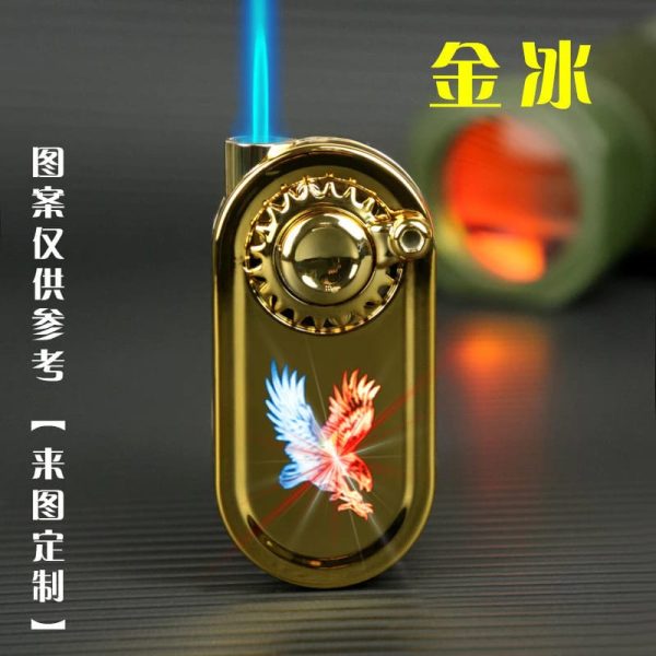 1 Piece Refillable Fancy Spinner Light Lighter | Best Quality Light Lighter | Lighter For Cigarette | Spinner Lighter Metal Body (random Color)
