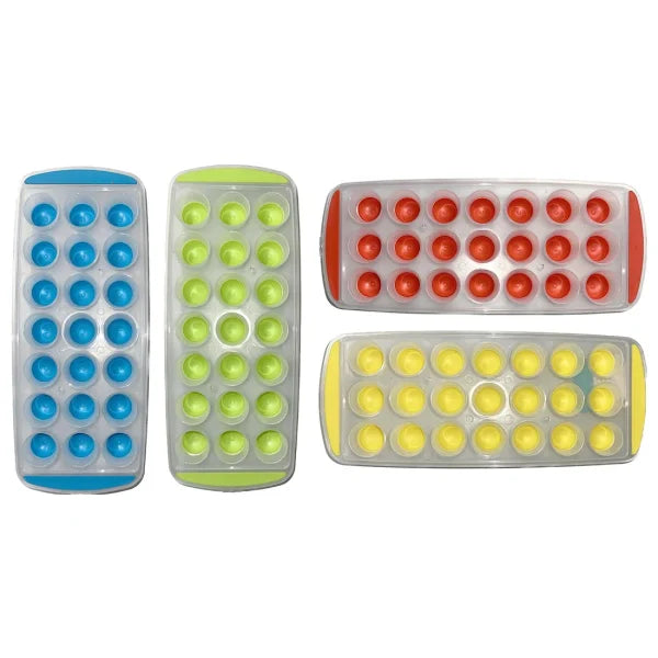 21 Grid Pop Up Ice Cube Tray With Lid Cover (random Color)