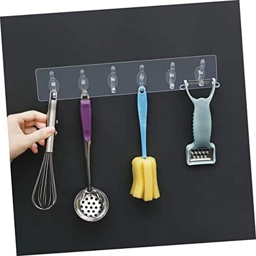 Set Of 05 Pcs Hooks Self Adhesive | Transparent Sticky Hook | Wall Hook Self Adhesive Clothes Coat | Door Hanger Towel Key Holder Bathroom Kitchen Storage Sticker Hook