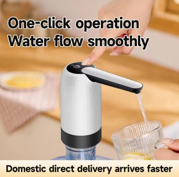 Automatic USB Rechargeable Water Dispenser Pump – One-Touch Portable Drinking Pump for Bottled Water