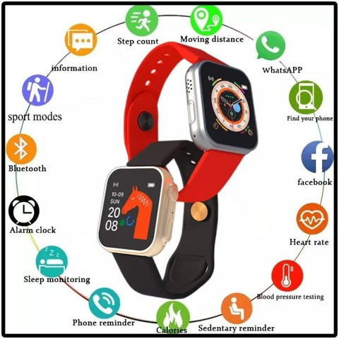 D20 Ultra Smart Watch Heart Rate Blood Pressure Oxygen Intelligent Smart Bracelet (Random Color)