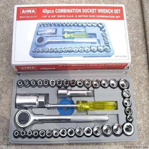 40 Pcs Combination Socket Wrench Set