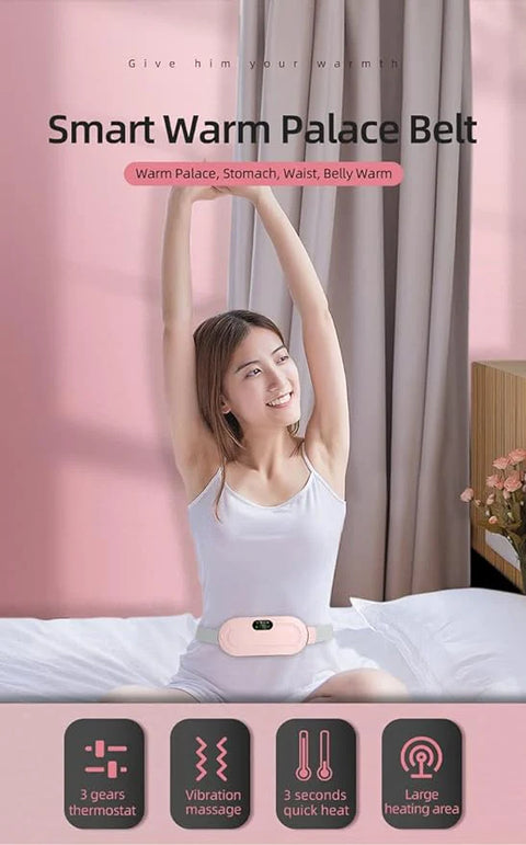 Period Belt- (Heating and Vibrating Digital Period Pad for healing period cramps)