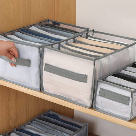 7 Grid Clothes Drawer Organizer Jeans Storage Box Large Size Grids Wardrobe Storage Foldable Drawer Divider