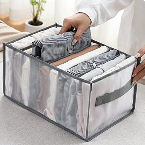 7 Grid Clothes Drawer Organizer Jeans Storage Box Large Size Grids Wardrobe Storage Foldable Drawer Divider