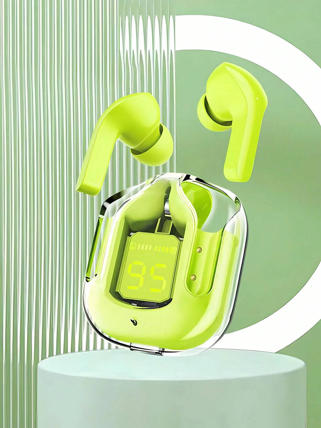 Air31 Earbuds Wireless Crystal Transparent Bluetooth 5.3 (Random Colors Buds Wireless Headset)