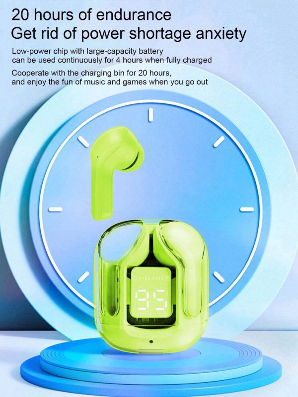 Air31 Earbuds Wireless Crystal Transparent Bluetooth 5.3 (Random Colors Buds Wireless Headset)