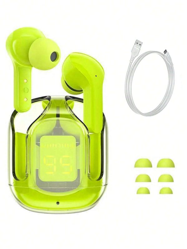 Air31 Earbuds Wireless Crystal Transparent Bluetooth 5.3 (Random Colors Buds Wireless Headset)