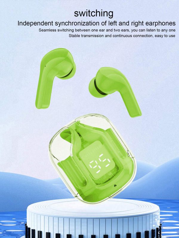 Air31 Earbuds Wireless Crystal Transparent Bluetooth 5.3 (Random Colors Buds Wireless Headset)