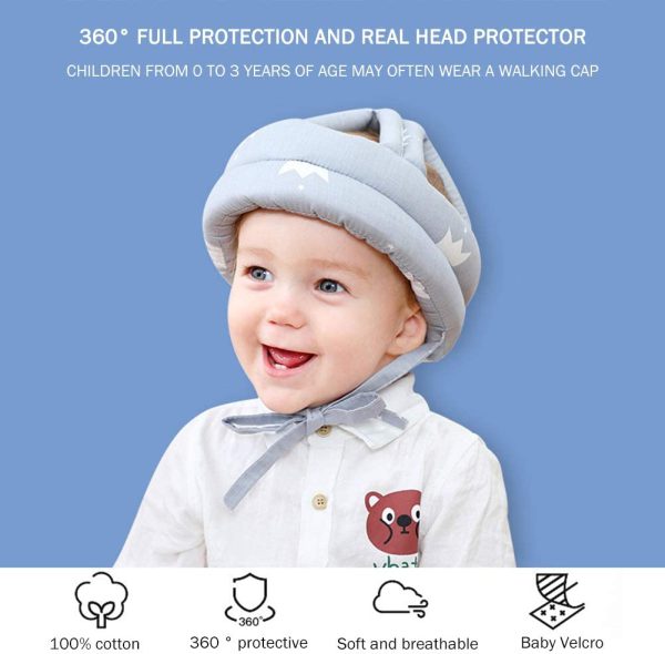Baby Head Protector Crawling - Baby Safety Helmet and Walking Helmet (Random Color/Design)