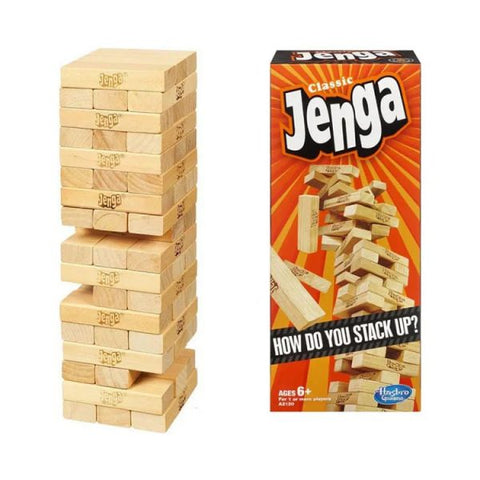 Classic Jenga Wooden Stacking Tower Board Game For Kids & Adults