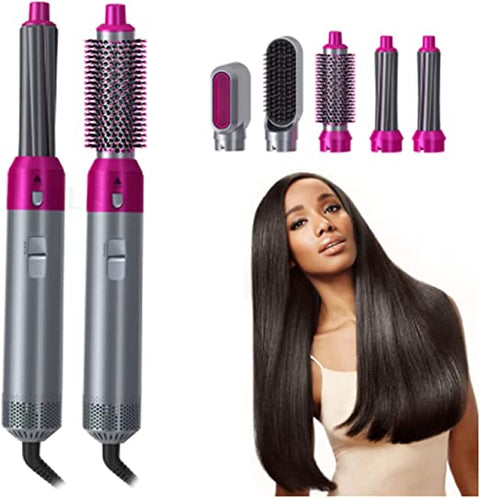 5 In 1 Quality Hairdryer Comb Hot Air Comb For Curling And Straightening Hair Automatic Straight Hair Comb And Hair Dryer