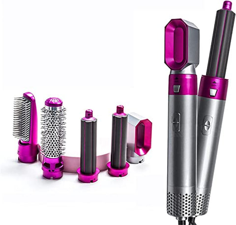 5 In 1 Quality Hairdryer Comb Hot Air Comb For Curling And Straightening Hair Automatic Straight Hair Comb And Hair Dryer