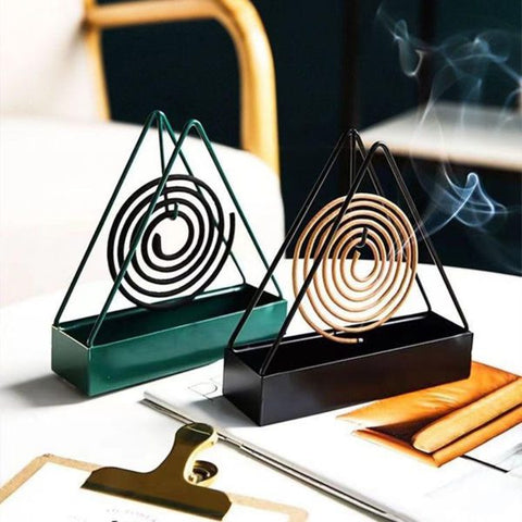 Mosquito Coil Holder Incense Burner Decorative Ornament Craft Triangle