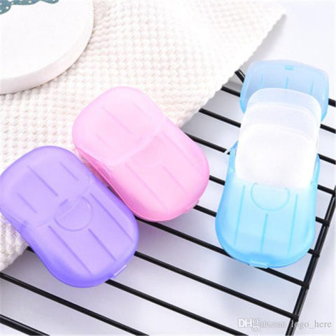 Portable Outdoor Travel Soap Paper Washing Hand Bath Clean Scented Slice Sheets Disposable Boxes Soap Mini Paper Soap – Each