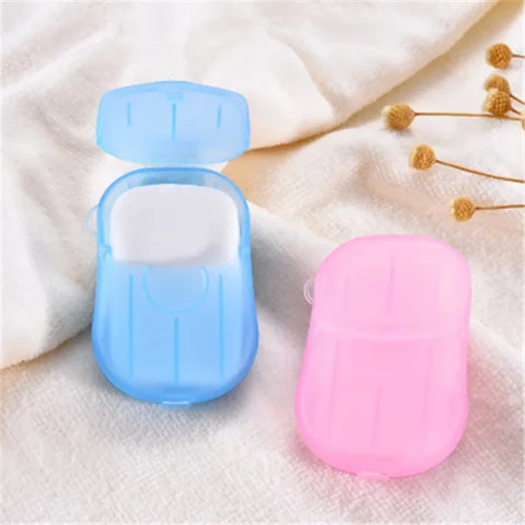 Portable Outdoor Travel Soap Paper Washing Hand Bath Clean Scented Slice Sheets Disposable Boxes Soap Mini Paper Soap – Each