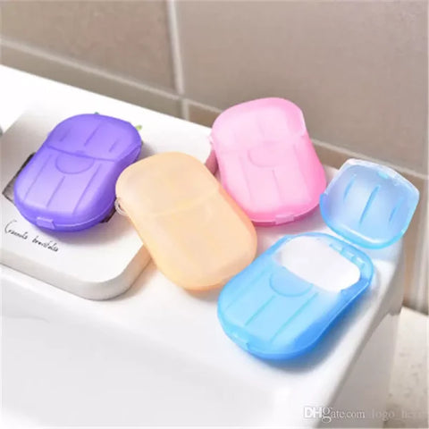 Portable Outdoor Travel Soap Paper Washing Hand Bath Clean Scented Slice Sheets Disposable Boxes Soap Mini Paper Soap – Each