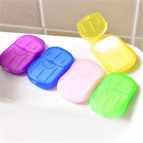 Portable Outdoor Travel Soap Paper Washing Hand Bath Clean Scented Slice Sheets Disposable Boxes Soap Mini Paper Soap – Each