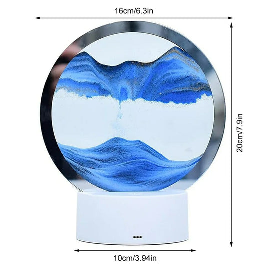 Rgb 16 Colors Led Sandscape Lamp 3d Moving Sand Art Night Light Hourglass Light Quicksand Table Lamp Home Decor