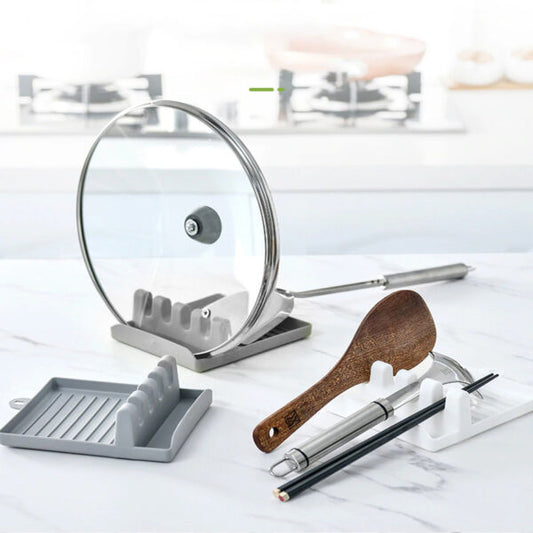 Kitchen Utensil Rest with Spoon and Lid Holder in a Random Color