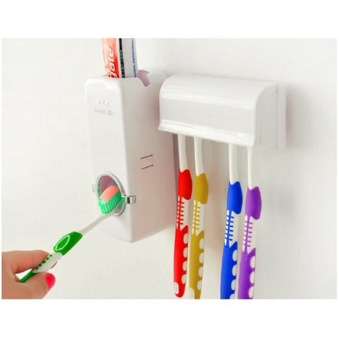 Toothpaste Dispenser Automatic Toothpaste Squeezer and Holder Set