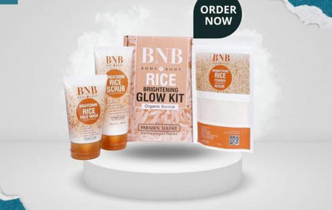 BNB Whitening Rice Extract Bright & Glow Kit (with Box)