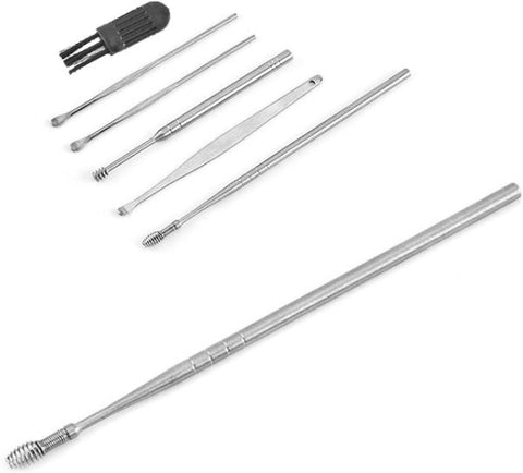 Ear Digging Spoon Ear Wax Pickers Stainless Steel Earpick Wax Remover Curette Ear Pick Cleaner Ear Cleaner Spoon Care Ear Clean Tool