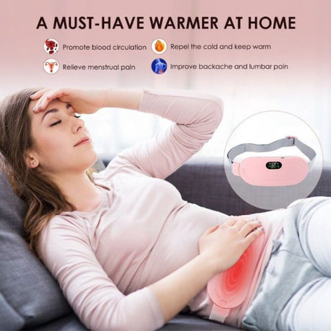 Period Belt- (Heating and Vibrating Digital Period Pad for healing period cramps)