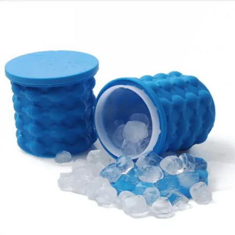 New Magic Ice Cube Maker Genie Silicone – Ice Bucket The Revolutionary Space Saving Ice Cube Maker