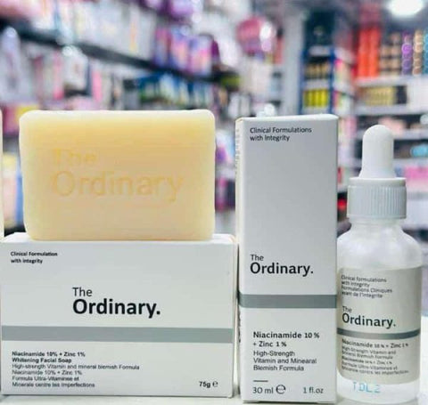 The Ordinary Deal 2 (Soap &  Serum 10% Niacinamide + 1% Zinc) with Batch Code