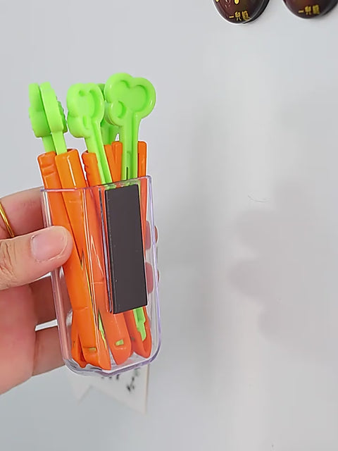 4Pc Set Food Sealing Clip Carrot Shape , For Food Fresh Keeping ,