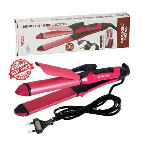 Professional 2 In 1 Hair Curler & Straightener