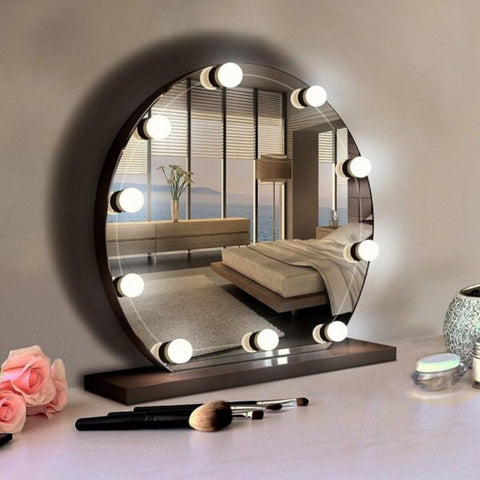 Vanity Mirror Lights - USB Vanity Lights Makeup Lighting 10 Dimmable Light Bulbs - Hollywood Style LED Vanity Mirror Lights Kit for Makeup - Table Bathroom Dressing Room