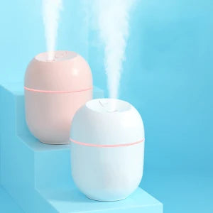 Air Humidifier Usb Small mini Portable Cool Mist Diff-user For Bedroom Office Desk Car Travel Aroma Atomizer ( 220 Ml ) Random colour