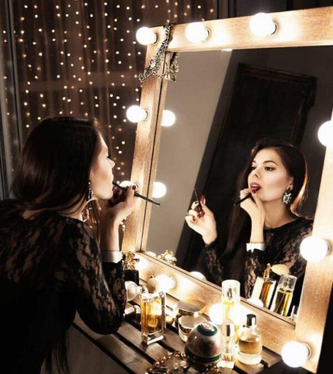 Vanity Mirror Lights - USB Vanity Lights Makeup Lighting 10 Dimmable Light Bulbs - Hollywood Style LED Vanity Mirror Lights Kit for Makeup - Table Bathroom Dressing Room