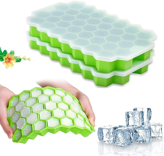 Silicone Ice Cube Tray with Lid – Safe, Stackable and Easy-Release