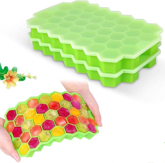 Silicone Ice Cube Tray with Lid – Safe, Stackable and Easy-Release