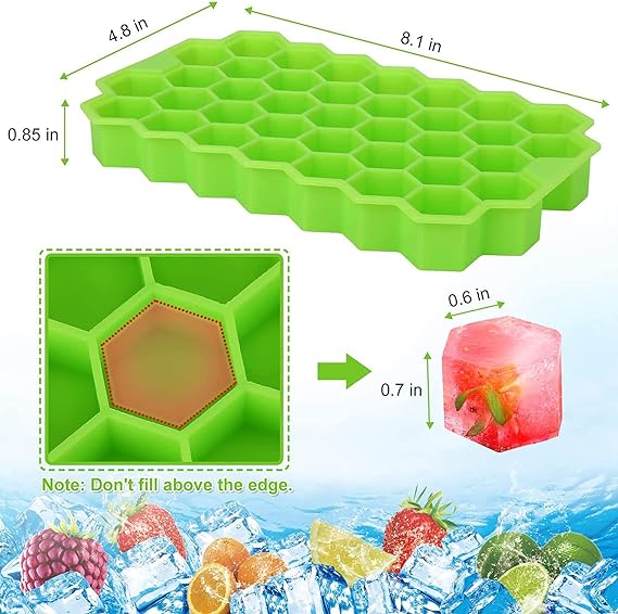 Silicone Ice Cube Tray with Lid – Safe, Stackable and Easy-Release