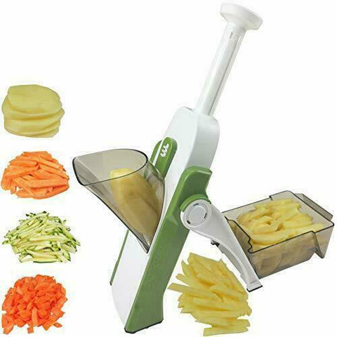 4 In 1 Vegetable Cutter Chopper Adjustable Multi-function Drum Cutter Vertical Vegetable Cutter Kitchen Shredder Grater Artifact (Random Colour)