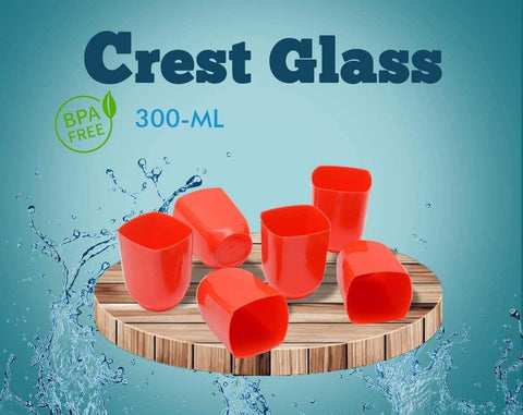 Crest Glass - Pack of 6 (300ML)