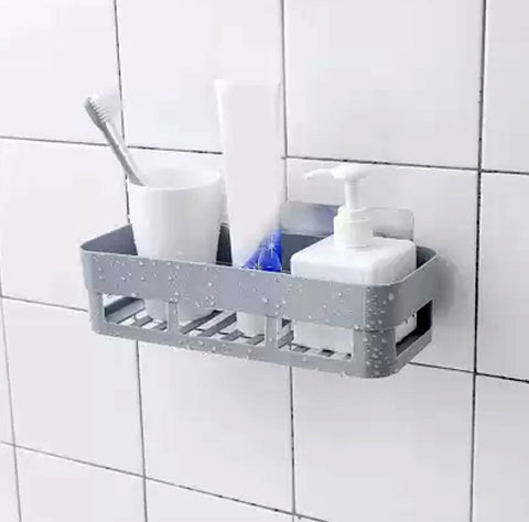 Plastic Bathroom Storage Rack Organizer (Random Color)